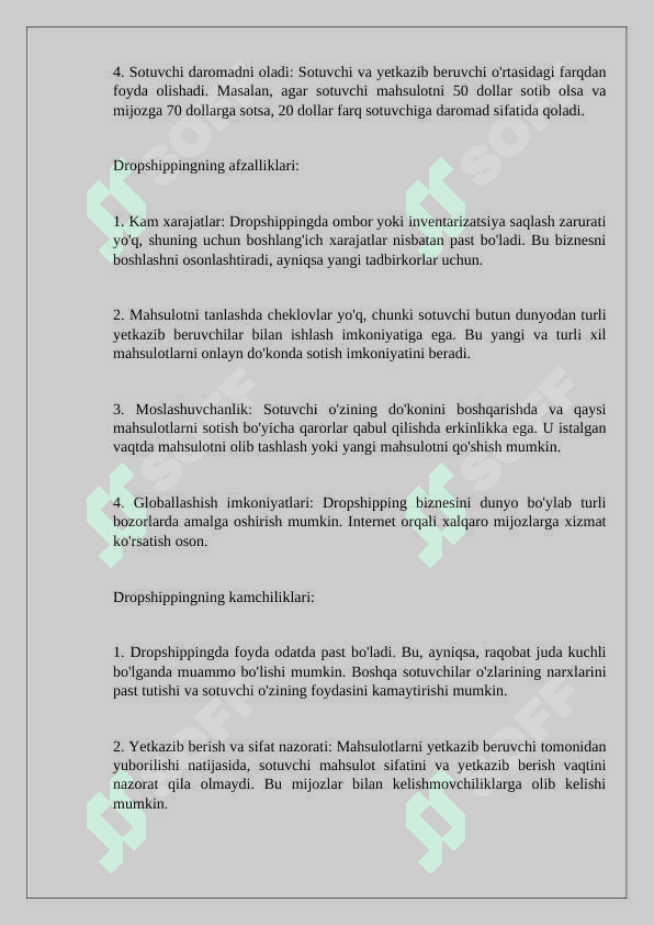 DROPSHIPPING taqdimot 3