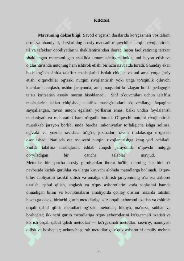 Til ta'limida kirgazmalilikning o'rni 2