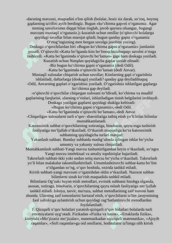 Til ta'limida kirgazmalilikning o'rni 8