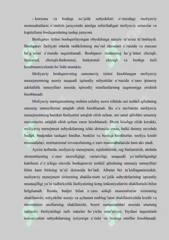 Korxonalarda moliyaviy menejmentni tashkil etish mexanizmi 3