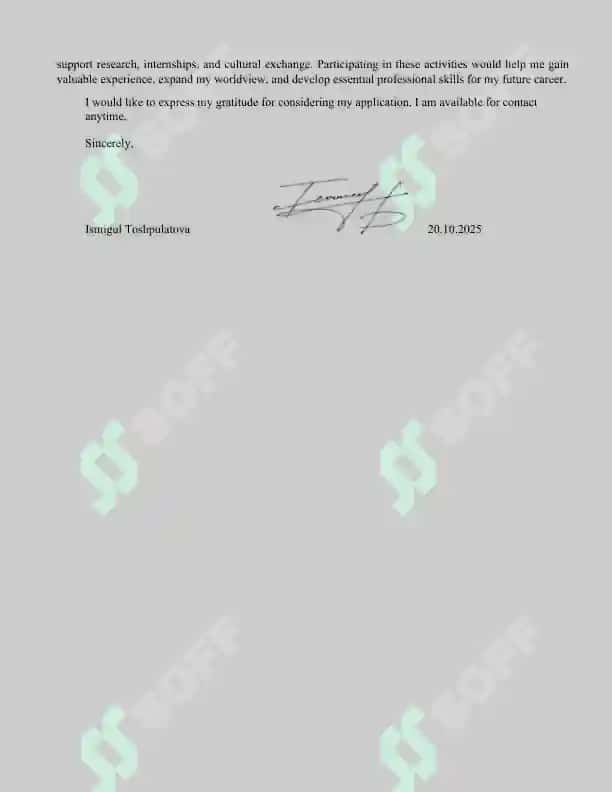 Motivation letter 2