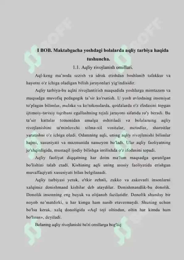 Maktabgacha Yoshdagi Bollarga Ta'lim Berishda Aqliy Tarbiya Vazifalari 5