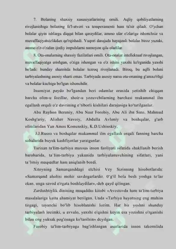 Maktabgacha Yoshdagi Bollarga Ta'lim Berishda Aqliy Tarbiya Vazifalari 7