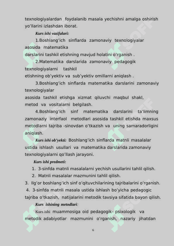 Boshlang’ich sinf o’quvchilarini masalalar yechishga o’rgatish metodikasi 6