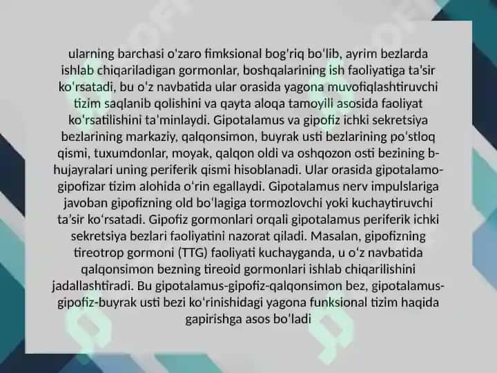 Ichki sekretsiya bezlari kasalliklarida bemorlarni so'rab surishtirish, anamnez yig’ish. Qalqonsimon bez kasalliklari simptamatologiyasi. Qandli diabet diagnostikasi 3