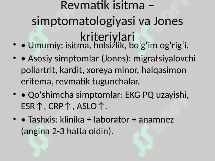 Revmatik isitma va yurak qopqoq nuqsonlari 3