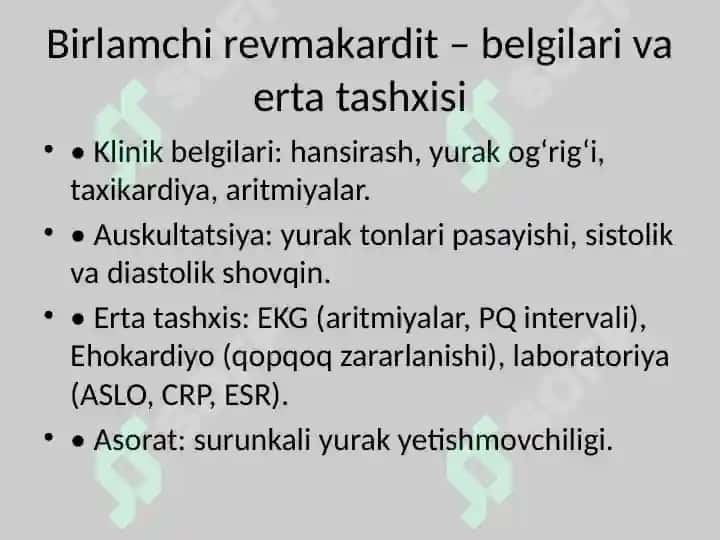 Revmatik isitma va yurak qopqoq nuqsonlari 4