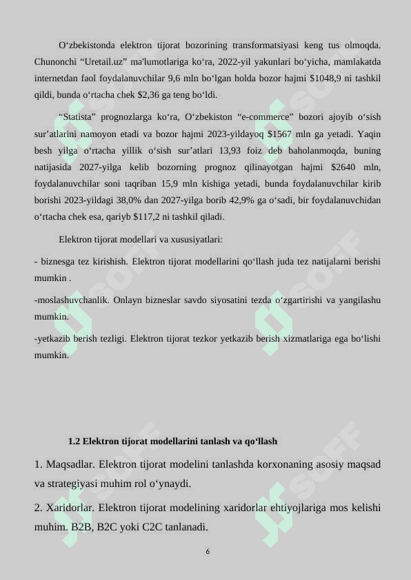 ZAMONAVIY ELEKTRON TIJORAT BOZORI XUSUSIYATLARI 6