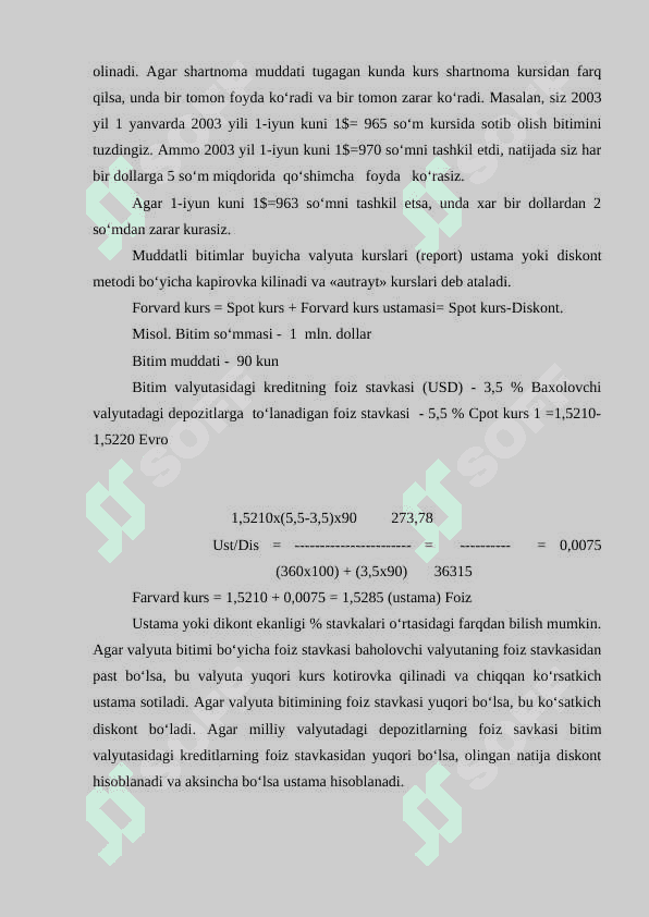 Tijorat banklarining valyuta operatsiyalari 7