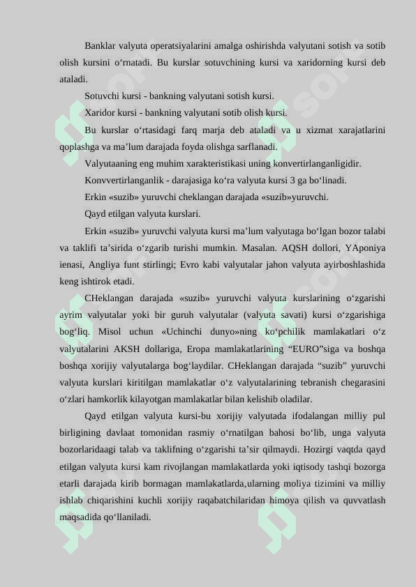 Tijorat banklarining valyuta operatsiyalari 8