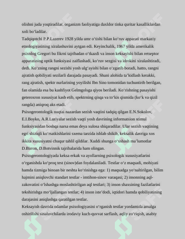 KEKSAYISH DAVRI PSIXOLOGIYASI 4