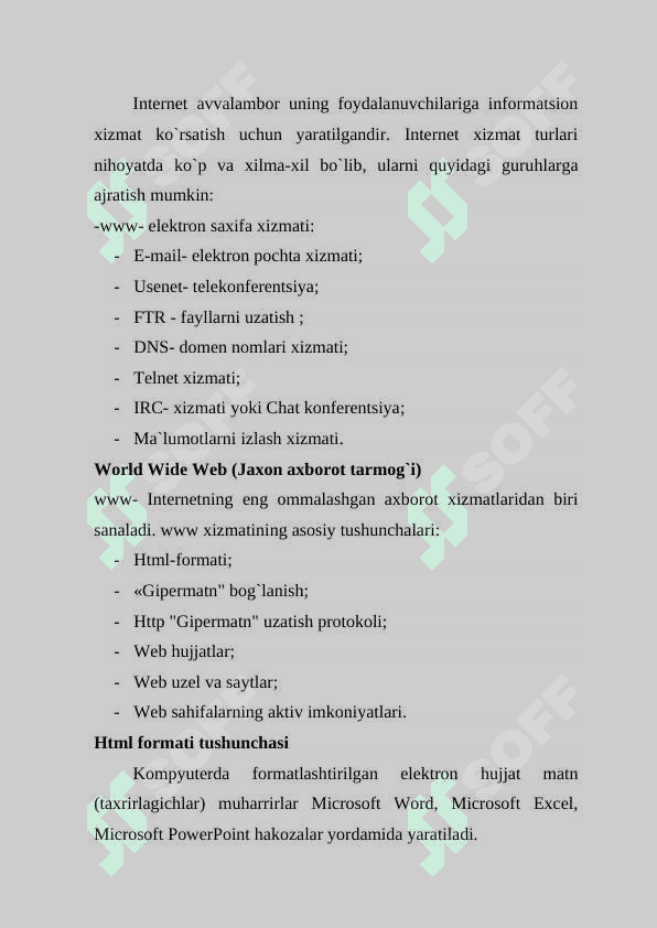 Zamonaviy informatika xonasida Internet, Intranet va lokal tarmog’i asosida o‘quv-tarbiya ishlarining tashkil etish 2