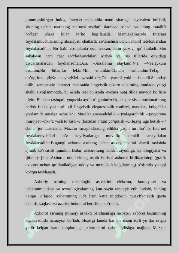Internet tili xususiyatlari 4