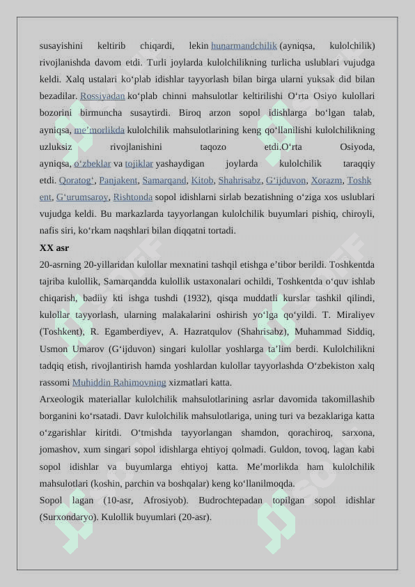 Kulolchilikning vujudga kelishi va rivojlanish bosqichlari 3