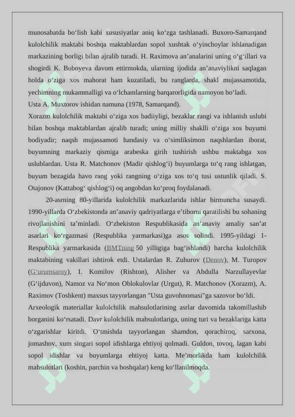 Kulolchilikning vujudga kelishi va rivojlanish bosqichlari 5
