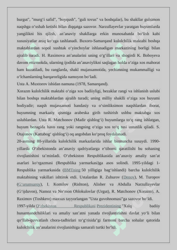 Kulolchilikning vujudga kelishi va rivojlanish bosqichlari 8