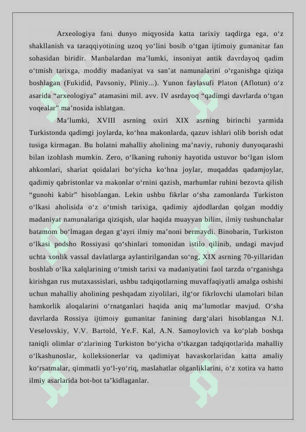 O'zbekistonda arxeologiya fanining rivojlanishi 3