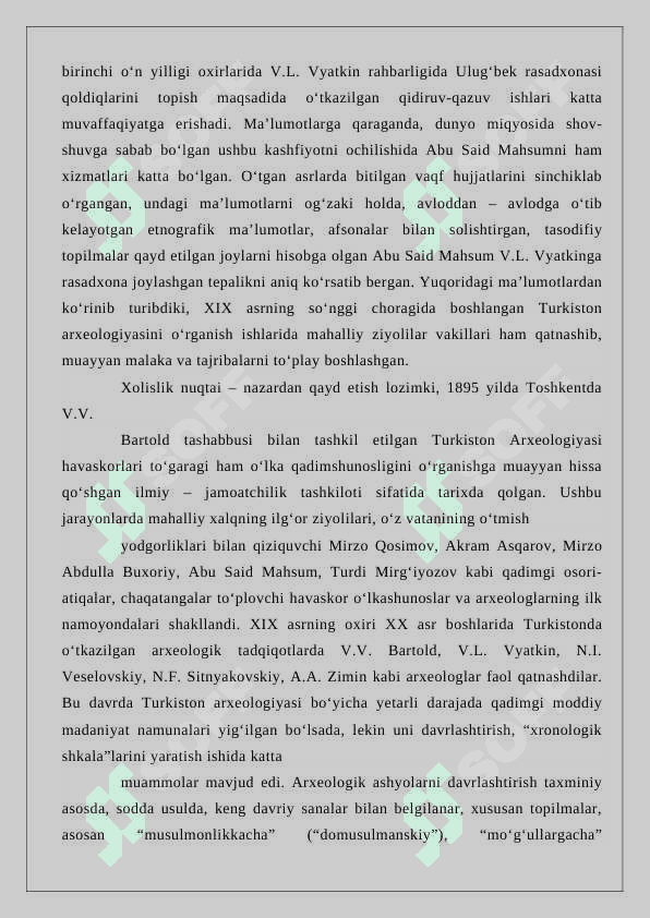 O'zbekistonda arxeologiya fanining rivojlanishi 5
