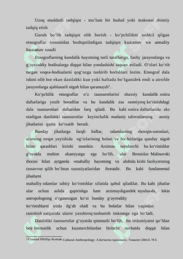 TARIXIY ANTROPOLOGIYADA MUAMMOLARINI TANLASH VA O‘RGANISH METODOLOGIYASI. 4