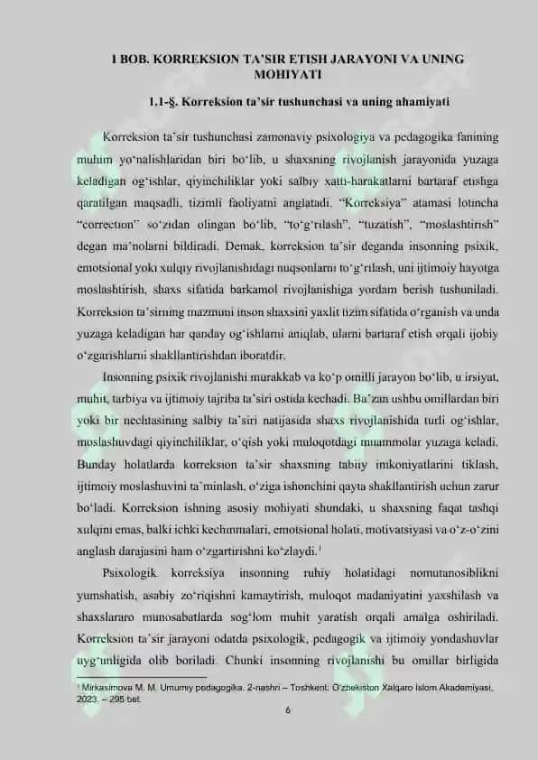 KORREKSION TA’SIR ETISH JARAYONI 6