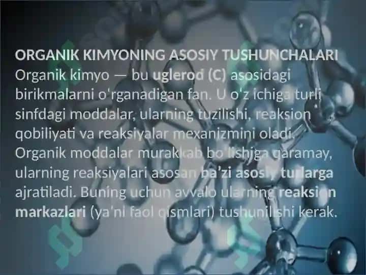 Organik kimyo asoslari 2