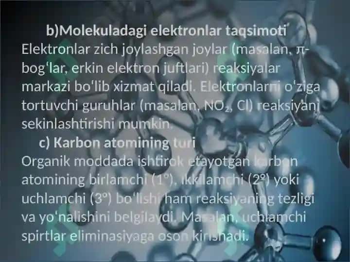 Organik kimyo asoslari 8