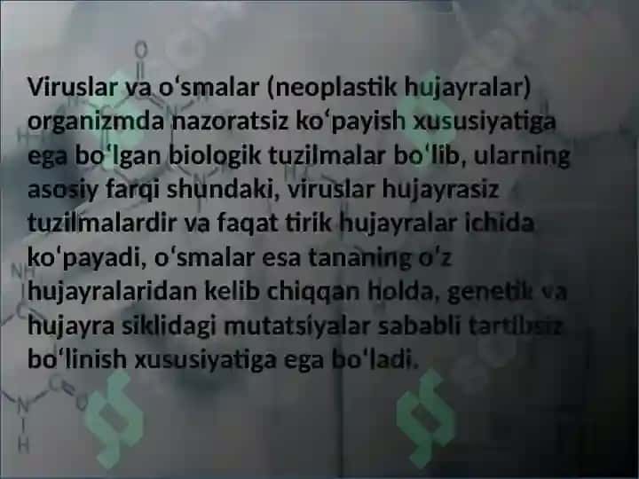 Viruslarga va o'smalarga qarshi dori vositalarining tasir mexanizmi (DNK,RNK fermentlariga nisbatan ) 2