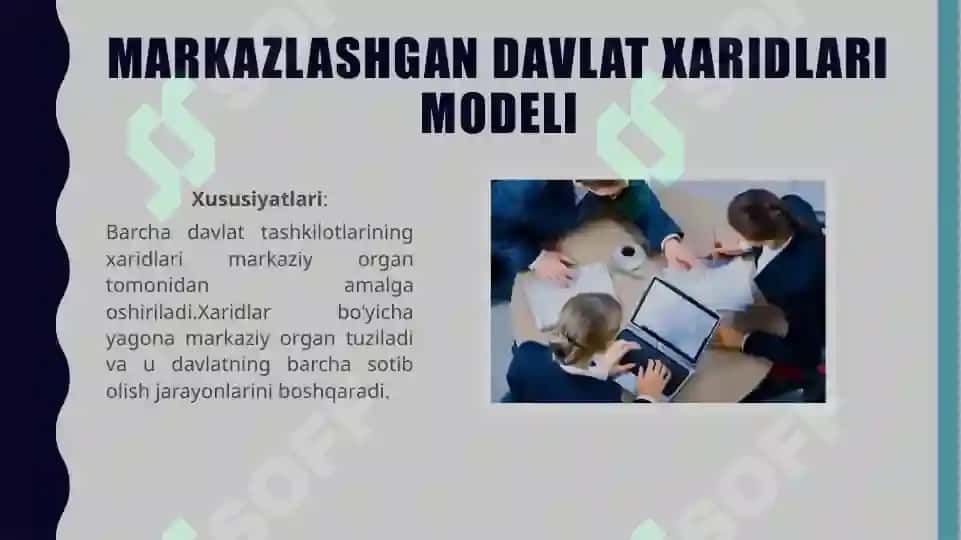Davlat xaridlarini tashkil etish modellari. 3