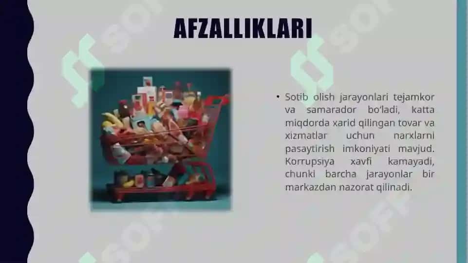Davlat xaridlarini tashkil etish modellari. 4