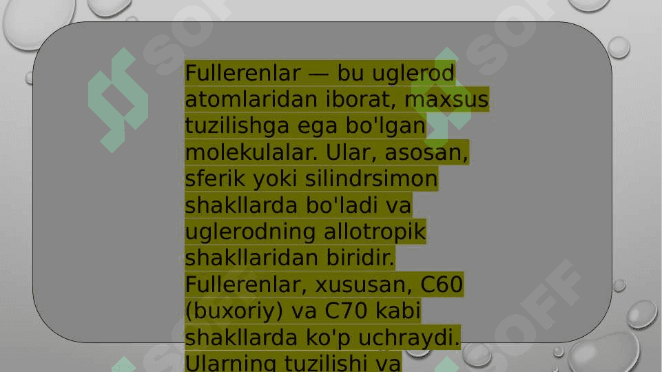 Fullerening metalli xosilalari,  xosilalari va tuzilishi endo va ekzo fulleridlar 2