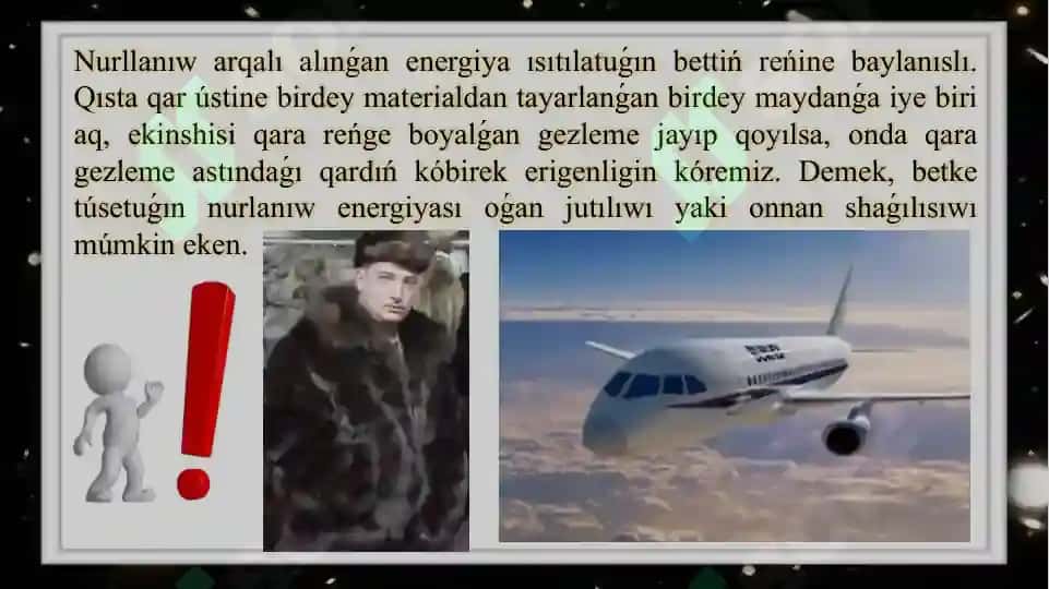 Nurlanıw. Turmısta hám texnikada jıllılıq jetkerip beriwden paydalanıw 6