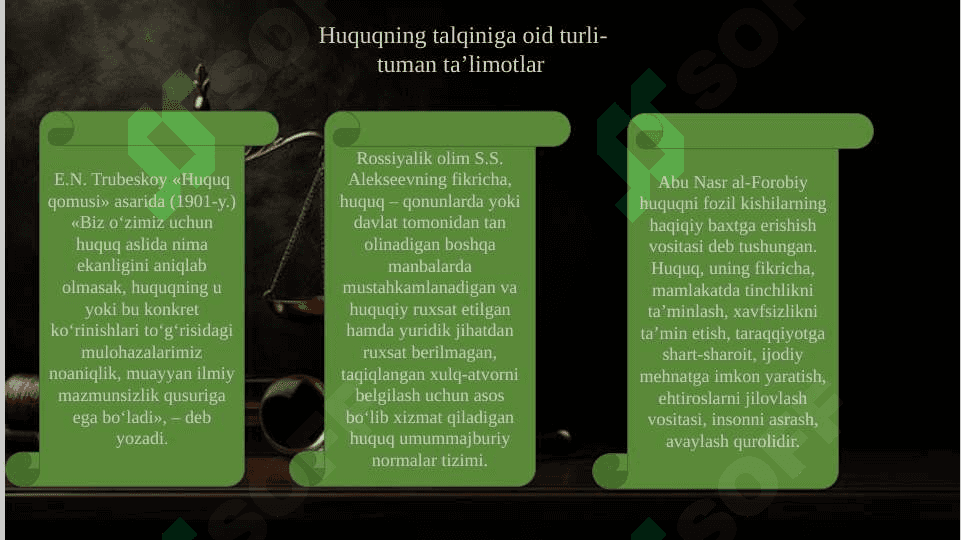 Huquq tushunchasi, belgilari, mohiyati va prinsiplari 4