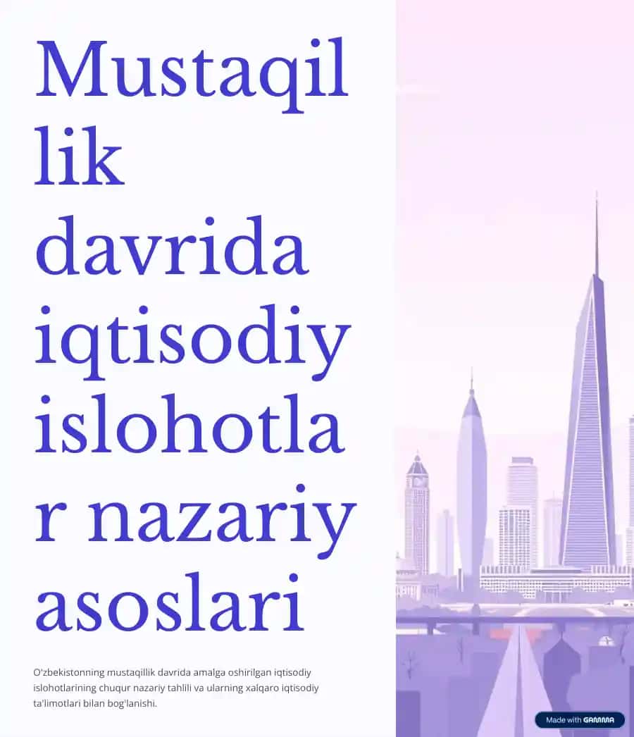 Iqtisodiy islohotlar