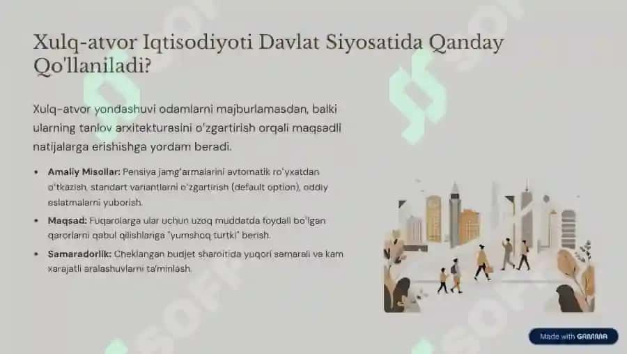 Xulq-atvor Iqtisodiyoti va Davlat Siyosati 4