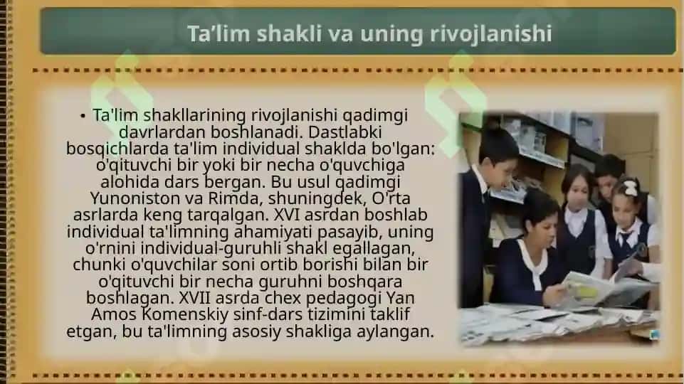 Ta’limning tashkiliy shakli va uning turlari 4