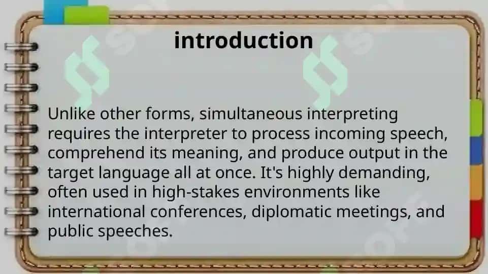 Types of Simultaneous interpreting: Interpreting public speaking 2