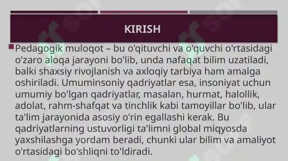 Pedagogik muloqotda umuminsoniy qadriyatlarning ustuvorligi 3