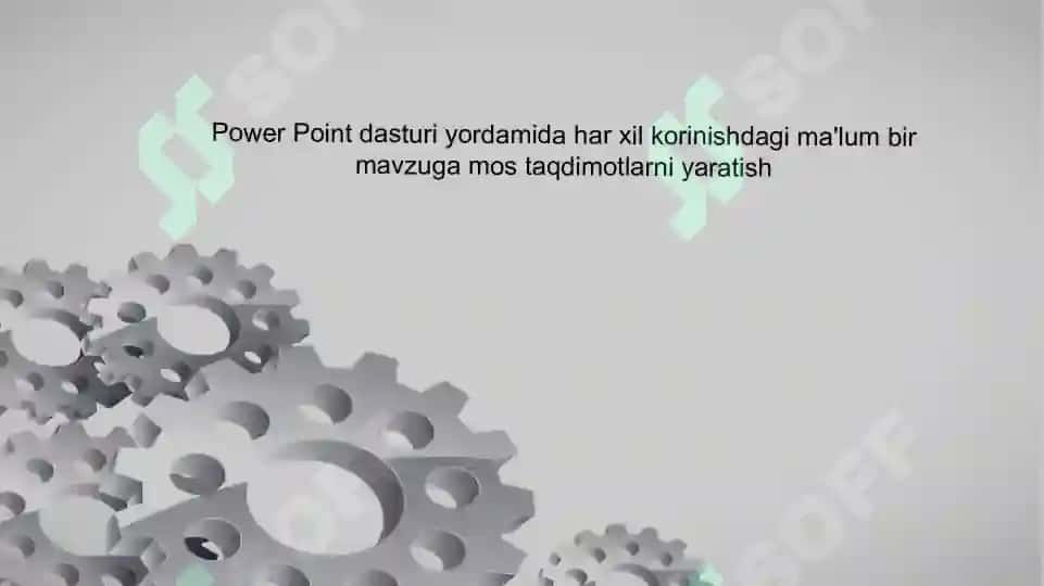 "Power Point dasturi yordamida har xil korinishdagi ma'lum bir mavzuga mos taqdimotlarni yaratish" 2