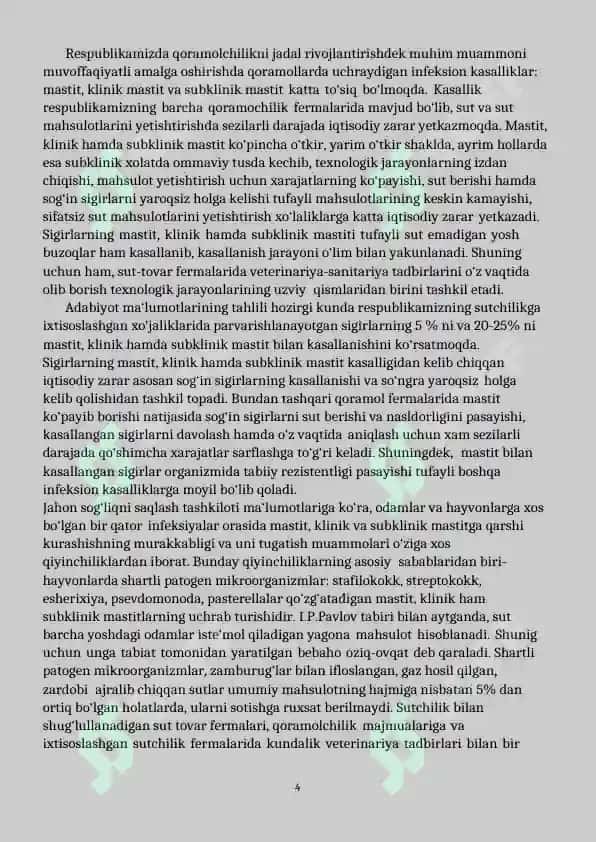 Mastit kasalligi (Mastitis) 4