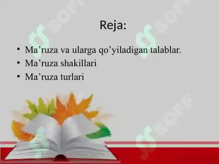 Ma'ruza turlari va ularga qo'yiladigan talablar 2