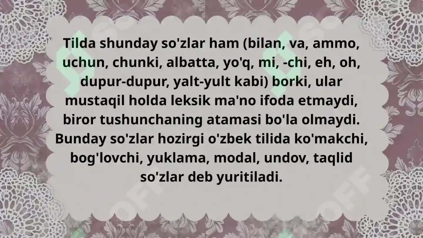 morfologiya va soʻz turkumlari ularni ajratish 4