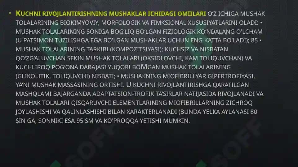 Kuch qobiliyatini tarbiyalash. 4
