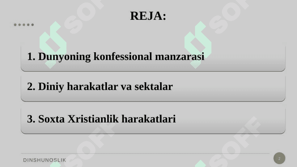YANGI DINIY HARAKATLAR VA SEKTALAR 2