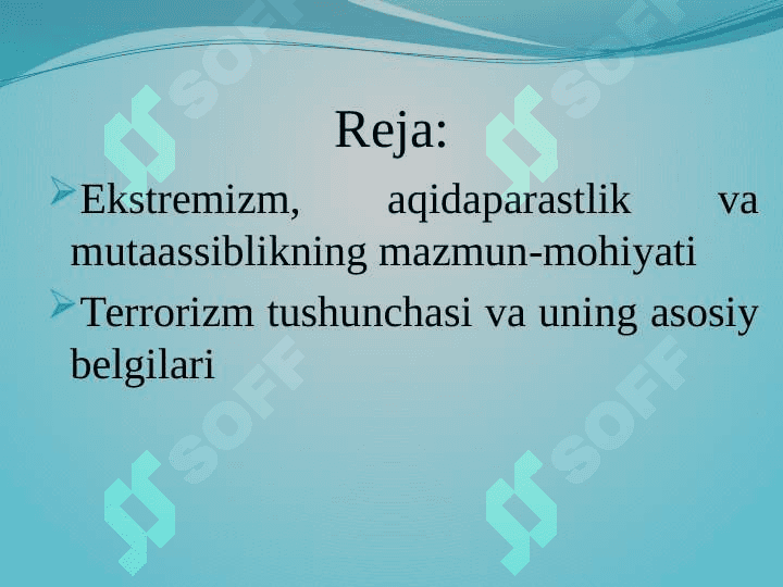 DINIY EKSTREMIZM VA TERRORIZM. MAFKURA VA AMALIYOT. 2