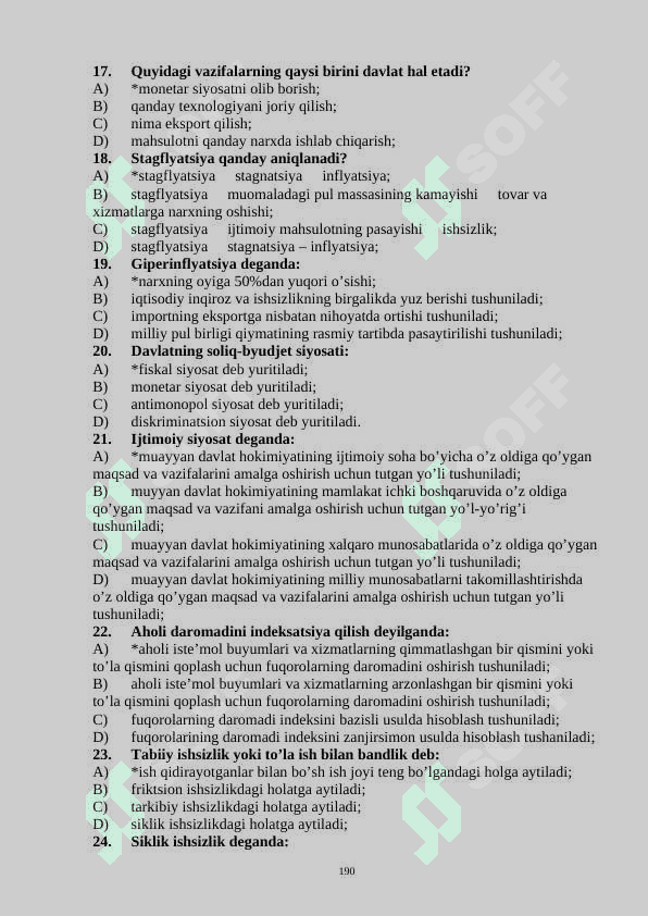 Iqtisodiyot Test 200 ta ( Javoblari bilan ) 3
