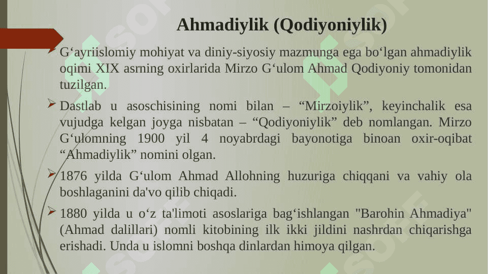 YANGI DINIY HARAKATLAR VA SEKTALAR. 8