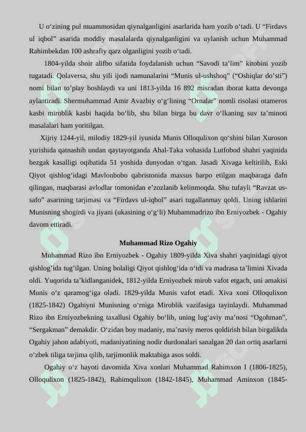 “Firdavs ul-iqbol” – Shermuhammad Munis va Ogahiy tomonidan yaratilgan noyob tarixiy asar 2 2