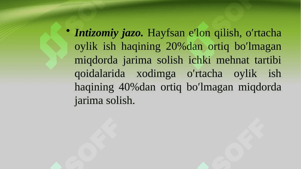 O‘zbekiston Respublikasida atrof-muhitni muhofaza qilish bo‘yicha qabul qilingan qaror va qonunlar 7