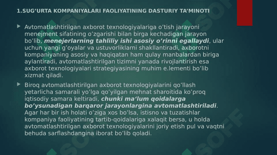 Sug‘urta faoliyatida dasturiy ta'minot 3