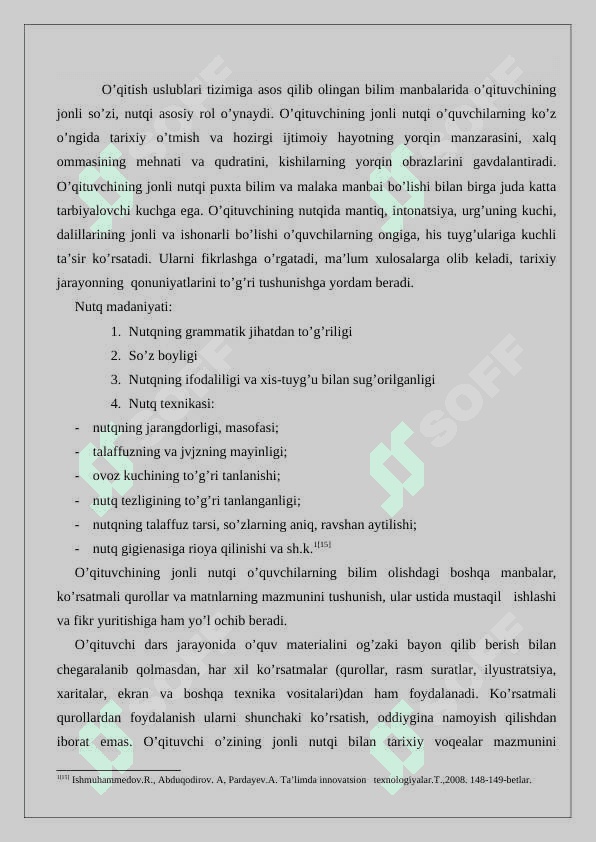 O’qitishning og’zaki usullari va uning turlari. 24 3